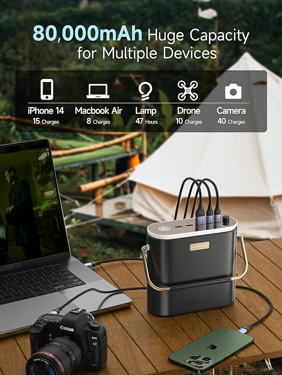 MOVE SPEED 130W 80,000mAh Power Bank Portable Power Station - MOVESPEED