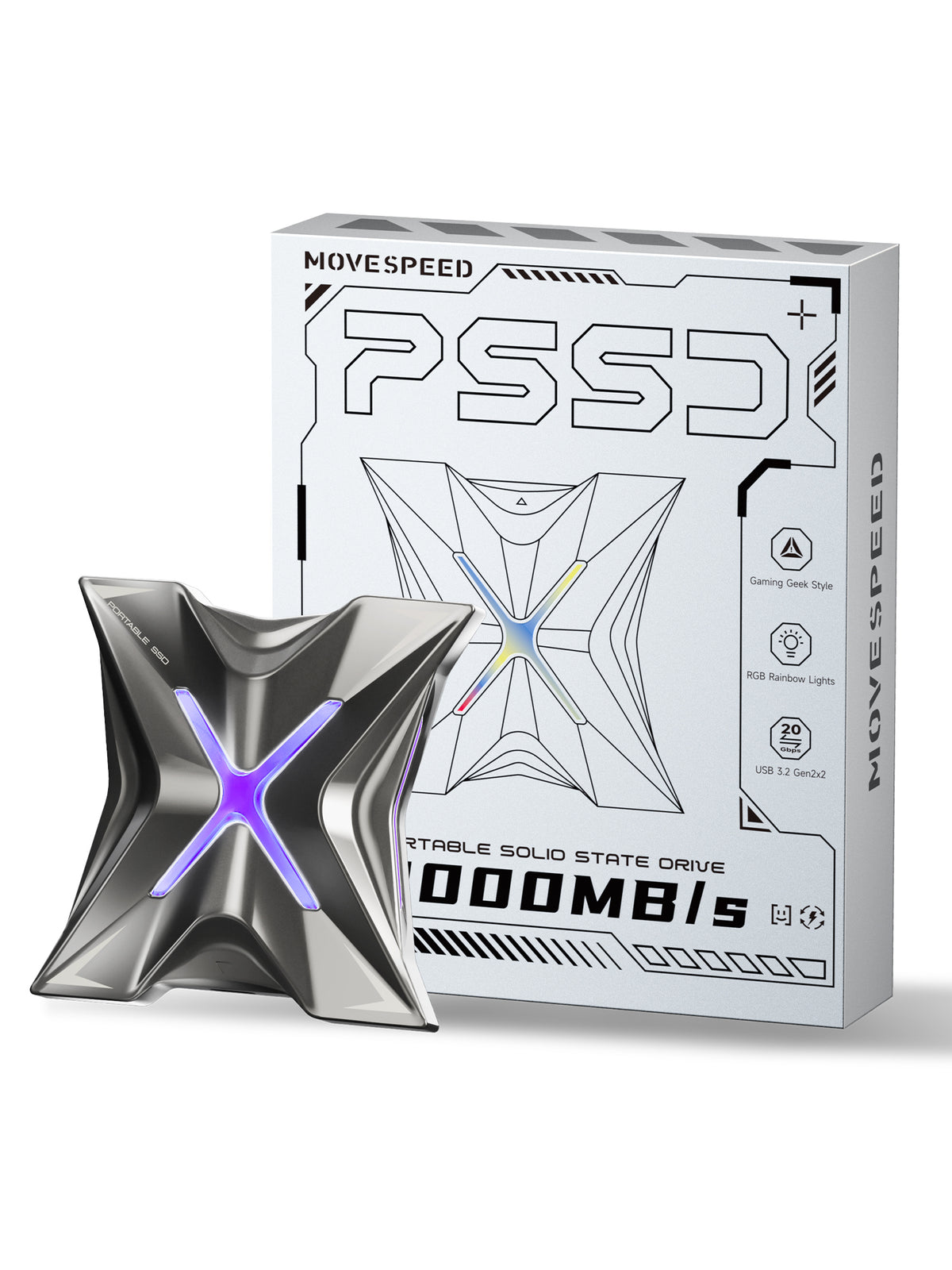 MOVE SPEED RX20 1TB/2TB 2000MB/s Portable SSD USB-C USB 3.2 Gen 2x2