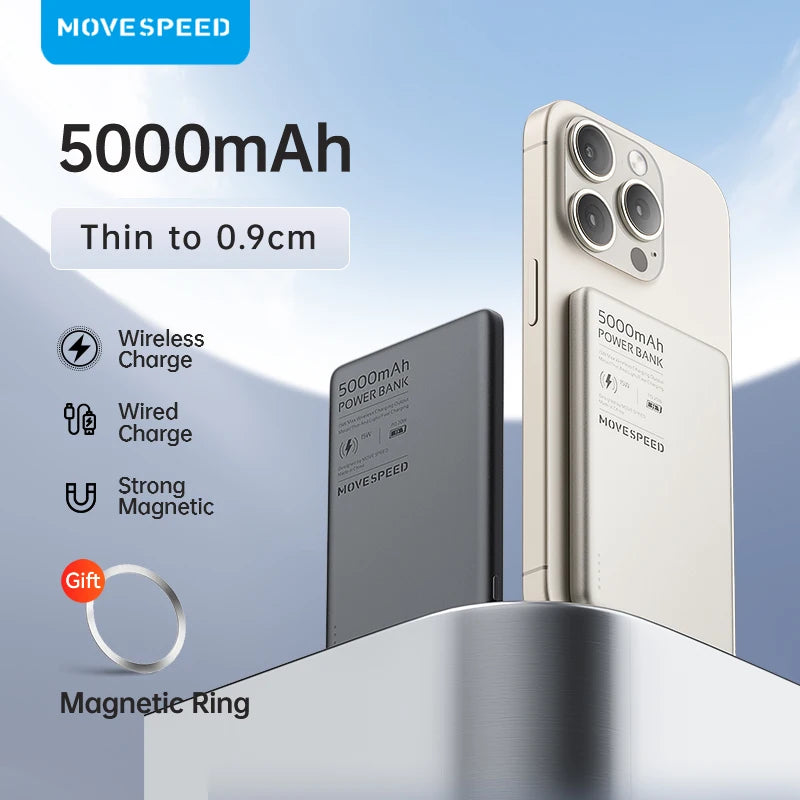 MOVESPEED S10 10000mAh PD20W  Ultra-thin Titanium Magnetic Power Bank