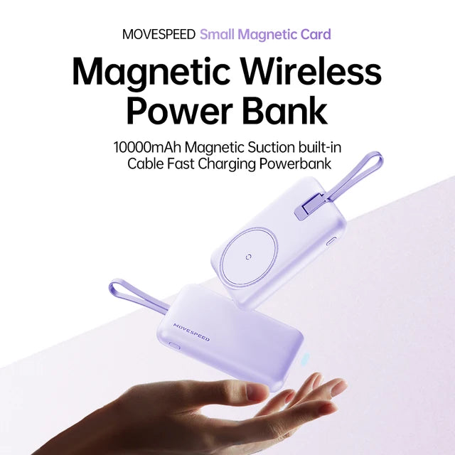 MOVESPEED L10 10000mAh 22.5W magnetic lightweight rotatable with Type C cable Power Bank
